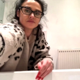 A brunette woman takes a hard, chunky shit into a bath tub while sitting over the edge. Presented in 720P HD. About 2 minutes.
